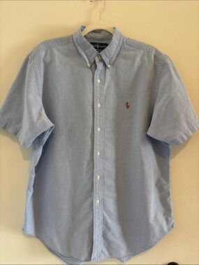 Polo by Ralph Lauren Blue Casual Button Down Shirt short sleeves NWOT